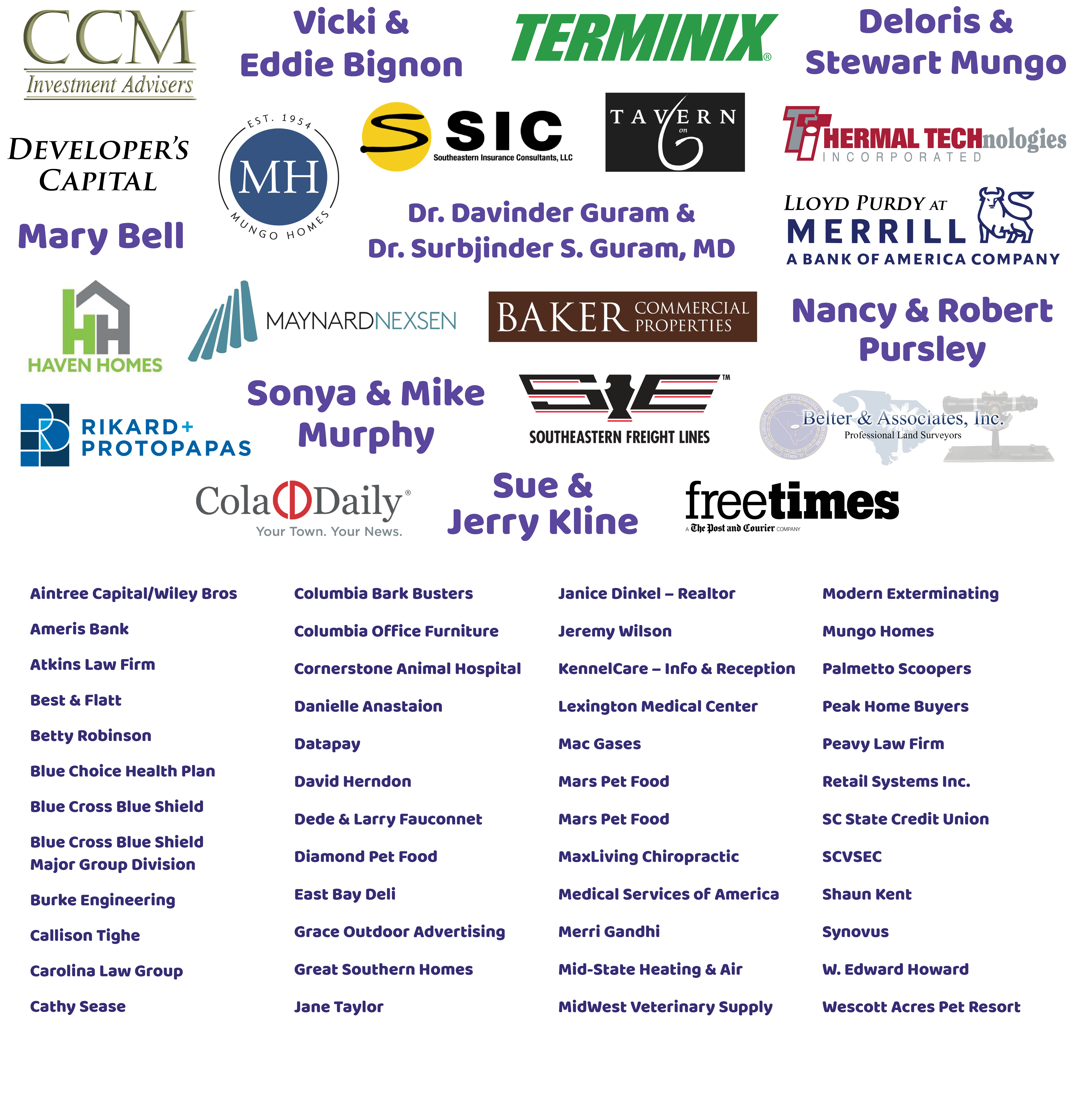 Sponsor Logos And List